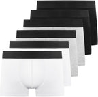 YouShow Mens Boxers 6/12 Pack Mens Underwear Hipsters Cotton Pants Trunks