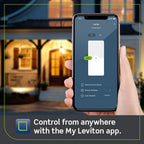 Leviton Decora Smart Switch, Wi-Fi, D315S-1RW, White