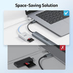 Acer USB-C SD Card Reader, High Speed Type-C Micro SD Card Adapter, USBC External Memory Card Reader SDXC, Micro SDXC Card, Compatible with MacBook Pro/Air, Acer Laptop, iPhone 16, Camera -Silver