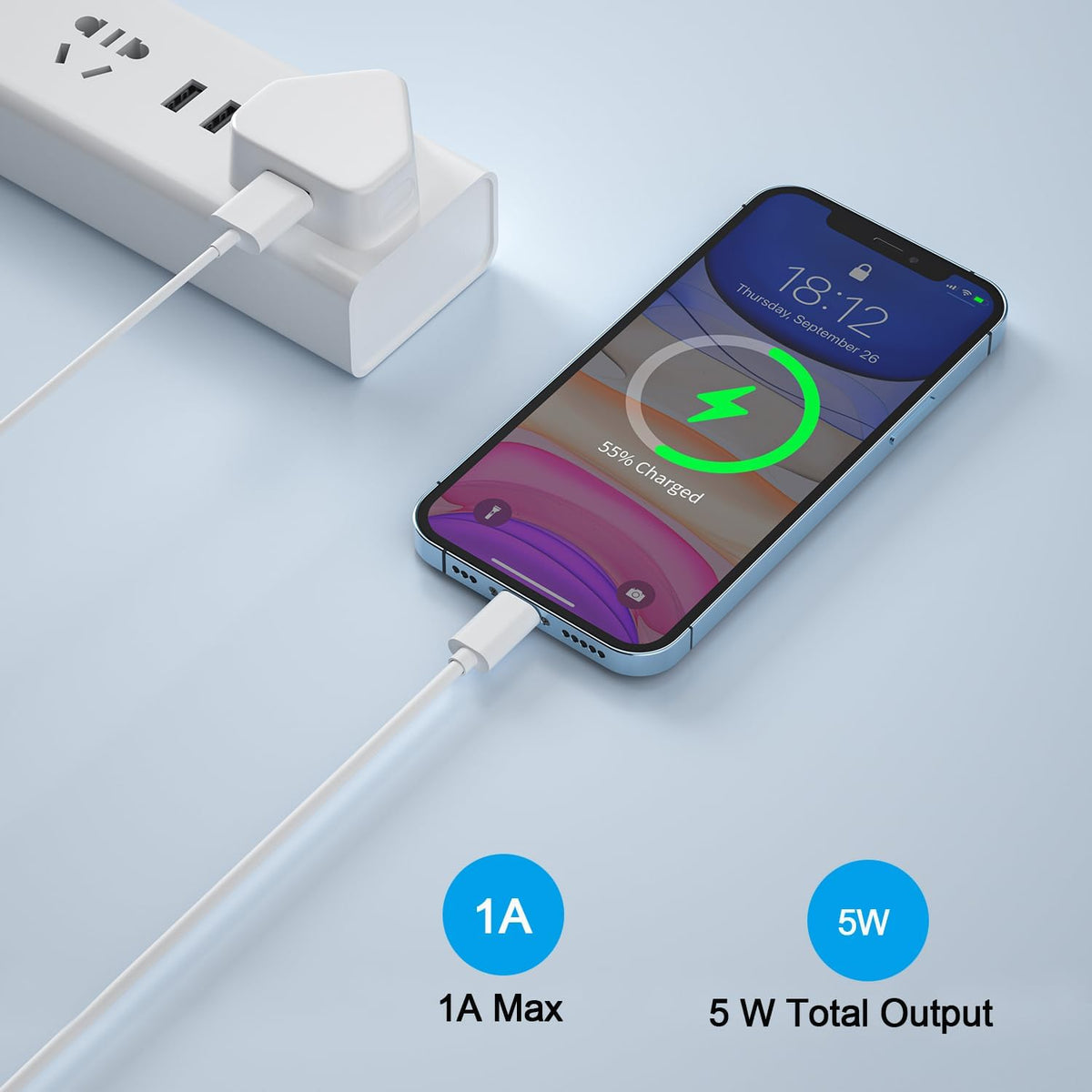 USB Plug,USB Plug Adaptor UK 3 Pin Mains Charger,3 Pack Wall Charger Head Compact Charge Head 5V/1AMP Charging for iPhone 11/11 Pro/10/Xs/XS Max/XR/X/8/7/6 Plus/5/4,iPad Pro/Air 2