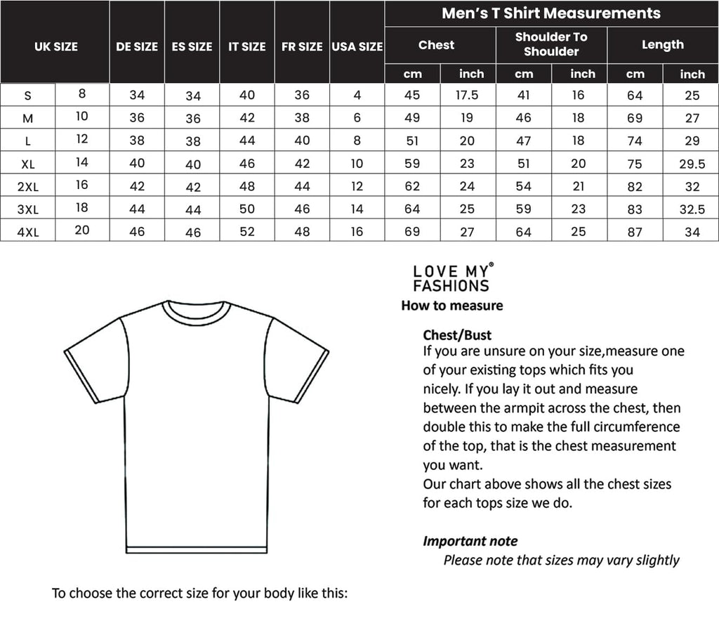 Love My Fashions Mens Plain T Shirt Crew Neck & Short Sleeve Cotton Tops for Men