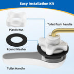 Hibbent Universal Metal Front Mount Toilet Handle Replacement Kit