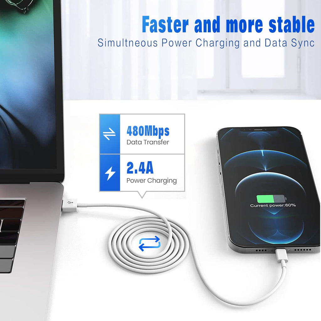 iPhone Charger Cable 3Pack 1.8M MFi Certified Fast Charging Lightning Cable