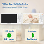 HelloBaby Baby Monitor with Camera and Audio, World First 6" Split Screen