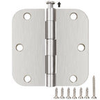 TDCHINGES Rounded Door Hinges 3.5" X 3 1/2 Inch Antique Brass 5/8" Radius