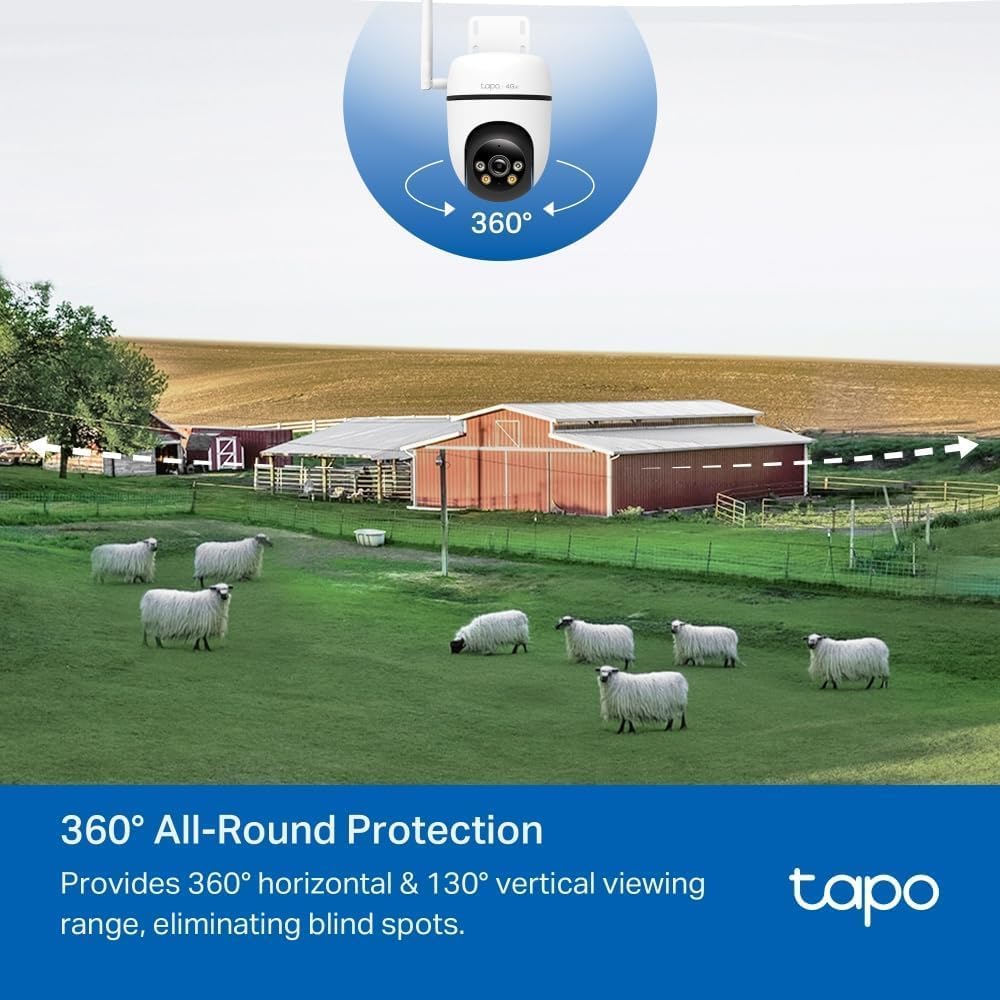 Tapo TC46 4K 8MP Pan/Tilt Outdoor Security Camera CCTV Camera