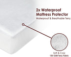 2 x Next To Me Crib Waterproof Mattress Protectors (83-85 x 50-51 cm) | Non-Noisy, Ultra Soft and Super Absorbent Mattress Protectors Covers (83-85 x 50-51 cm)