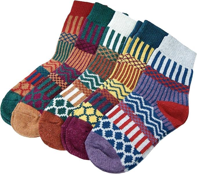 Ladies Socks Wool Thermal Fluffy Gifts For Women 5 Pairs