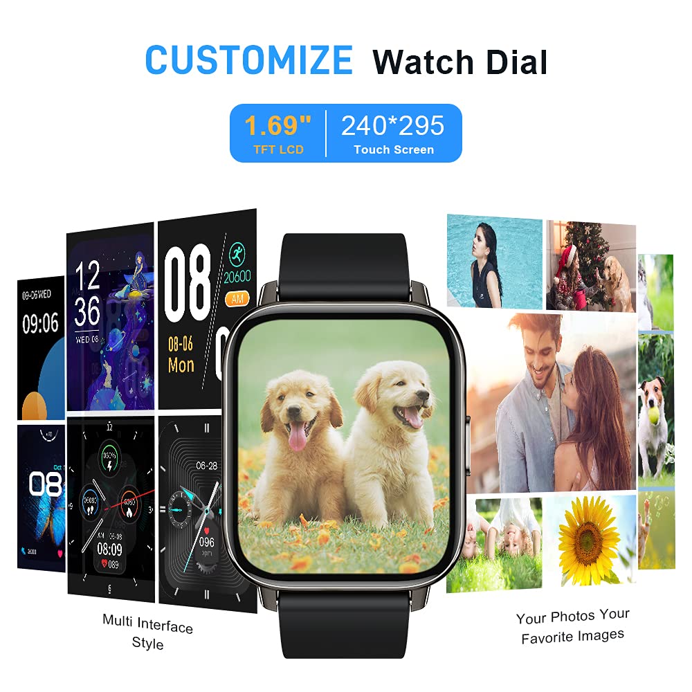 Motast Smart Watch, Fitness Tracker 1.69'' HD for Men Women
