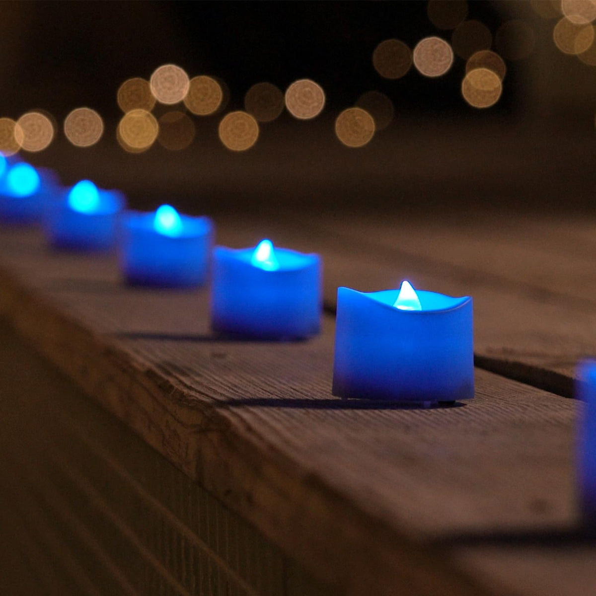 Homemory 24-Pack Flameless Tea Lights Candles Battery Operated, 200+ Hours