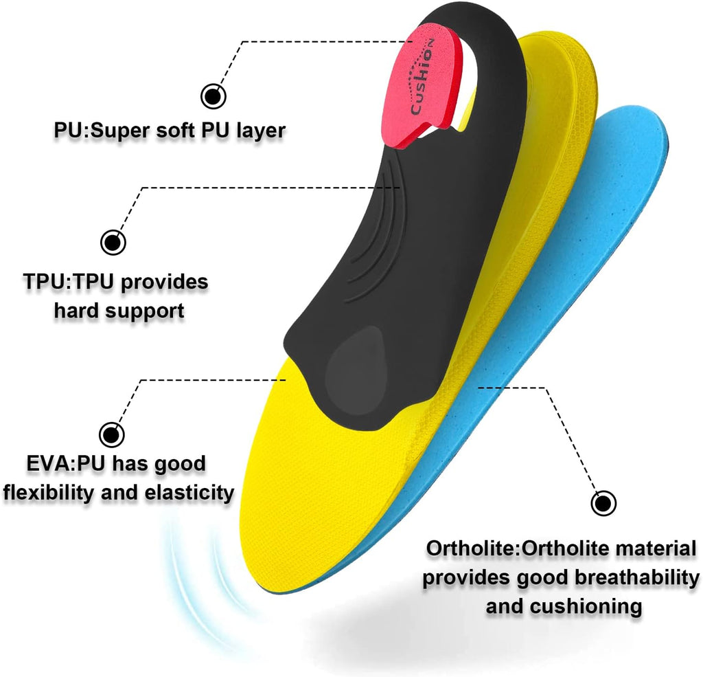 VALSOLE Thick Warm Wool Insoles for Men Women,Orthotic Insole,Arch SupportFor Insole,Plantar FasciitisInsole,for OverPronation,Flat Feet,Metatarsalgia,Heel Pain,Fleece Thermal Insoles(4-23cm,Brown)