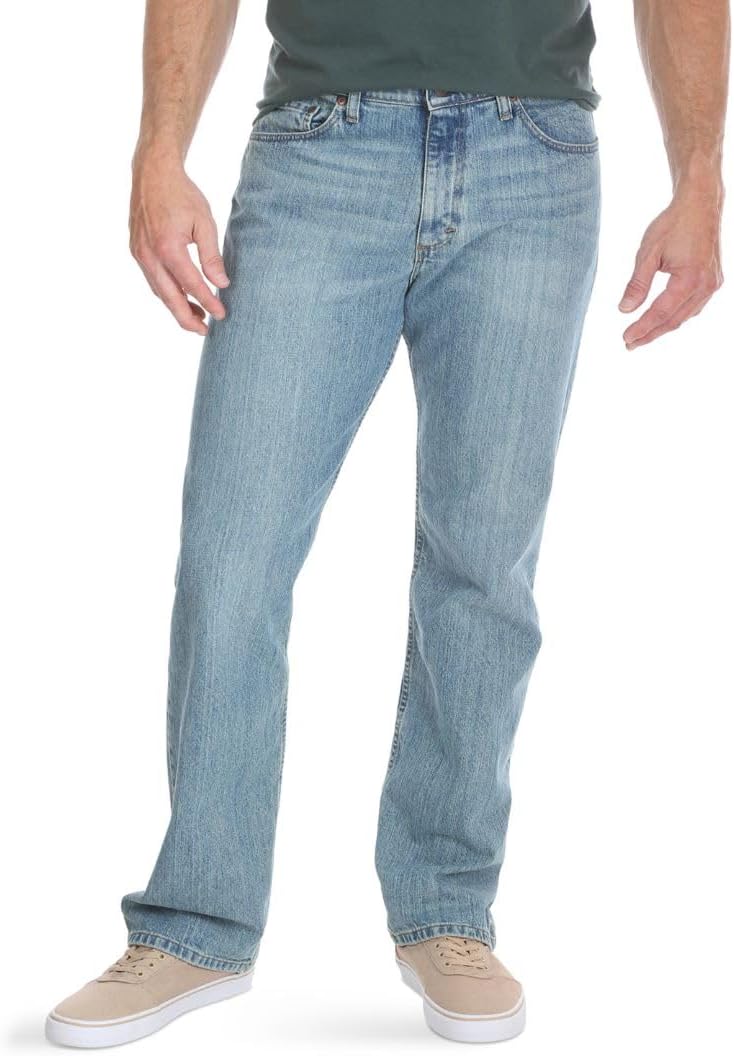 Wrangler - Mens Jeans - Regular Straight Fit - Authentics - Dark Stonewash