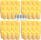 YOROXRG Solar flameless Candles Outdoor Waterproof,Dusk to Dawn Outdoor Lighting, Flickering fameless Reusable LED Light Candles for Lantern Garden Camping and Home Decor, 3D Wick (3"X6") Set of 2