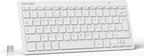 TECKNET 2.4G Wireless Compact Mini Keyboard, UK Layout, White