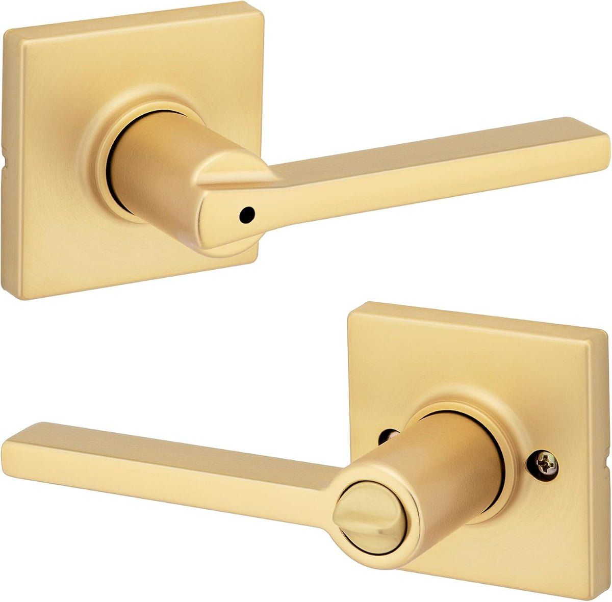 Kwikset Casey Privacy Door Lever with Lock, Matte Black