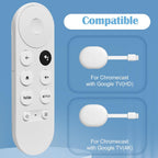 Replacement Voice Remote Control for Google Chromecast 4k Snow Streaming Media Player,Remote for Chromecast with Google TV HD/4K,Voice Remote Controls Replacement(Remote Control Only)