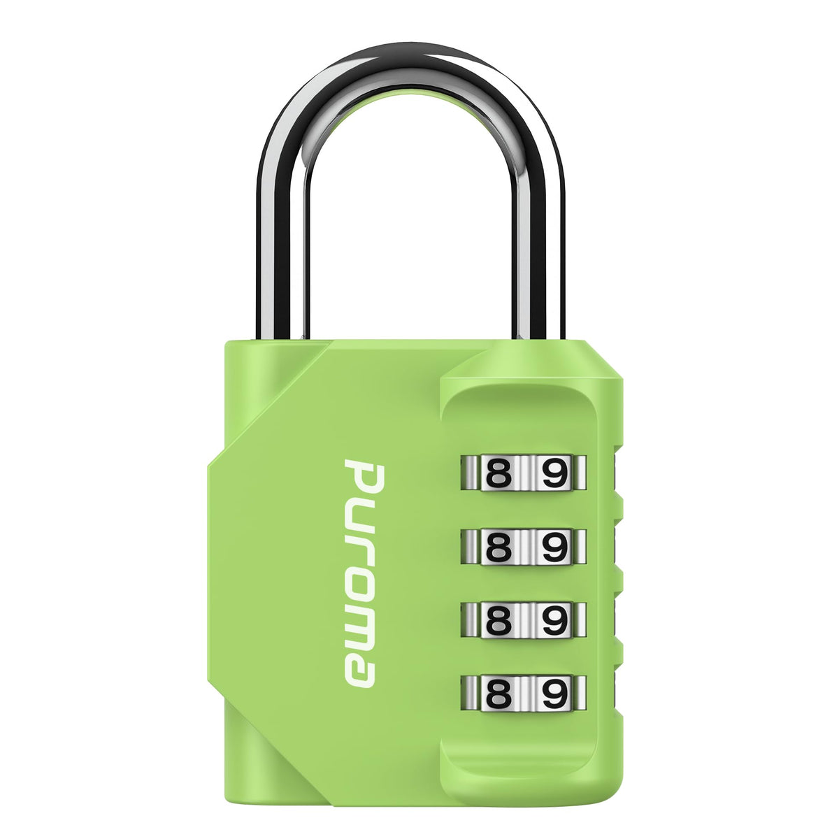 Puroma 2 Combination Lock Locker 4 Digits Combo Padlock Gym Silver & Black