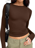 LILLUSORY Long Sleeve Tops Women Crew Neck Y2k T Shirts