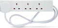 STATUS 4 Way Socket Extension Lead, 1m Cable, White (4WS1M20)