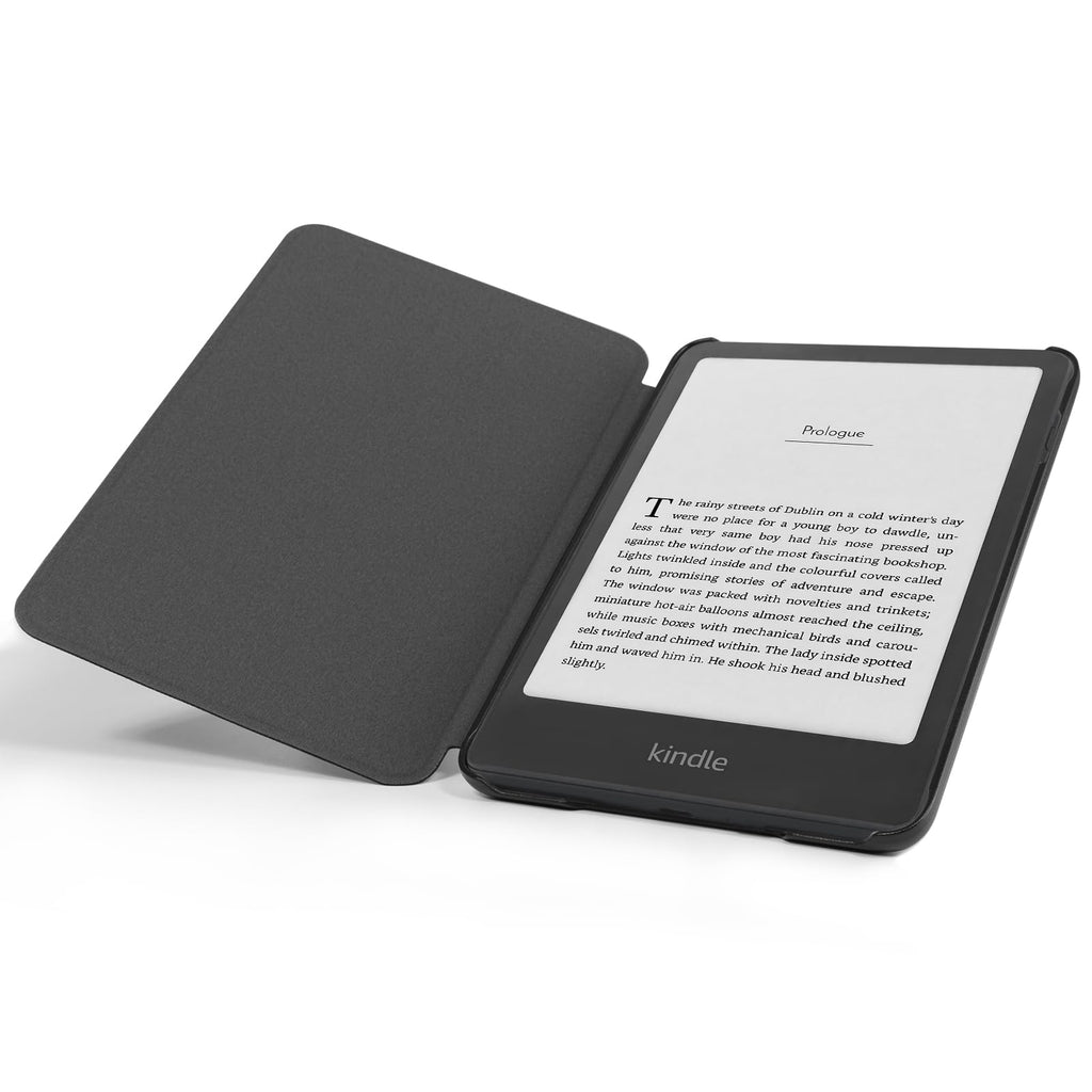 CoBak Case for 6" Kindle 11th Generation 2024 and 2022, Premium PU Leather Smart Cover with Auto Sleep/Wake for Kindle, Black