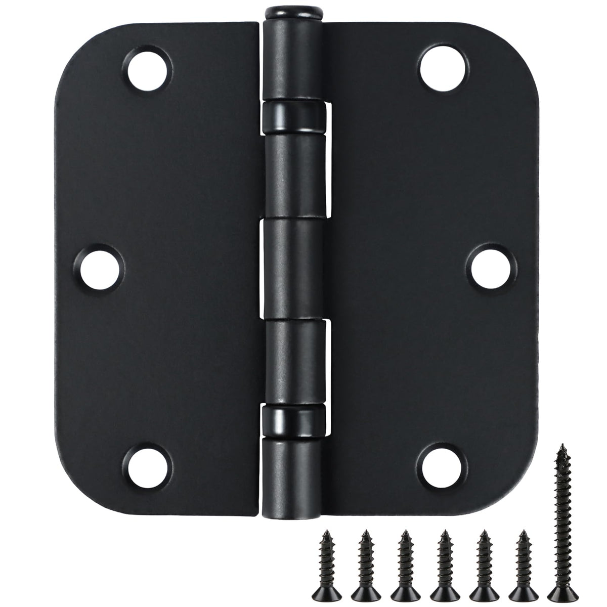 TDCHINGES Rounded Door Hinges 3.5" X 3 1/2 Inch Antique Brass 5/8" Radius