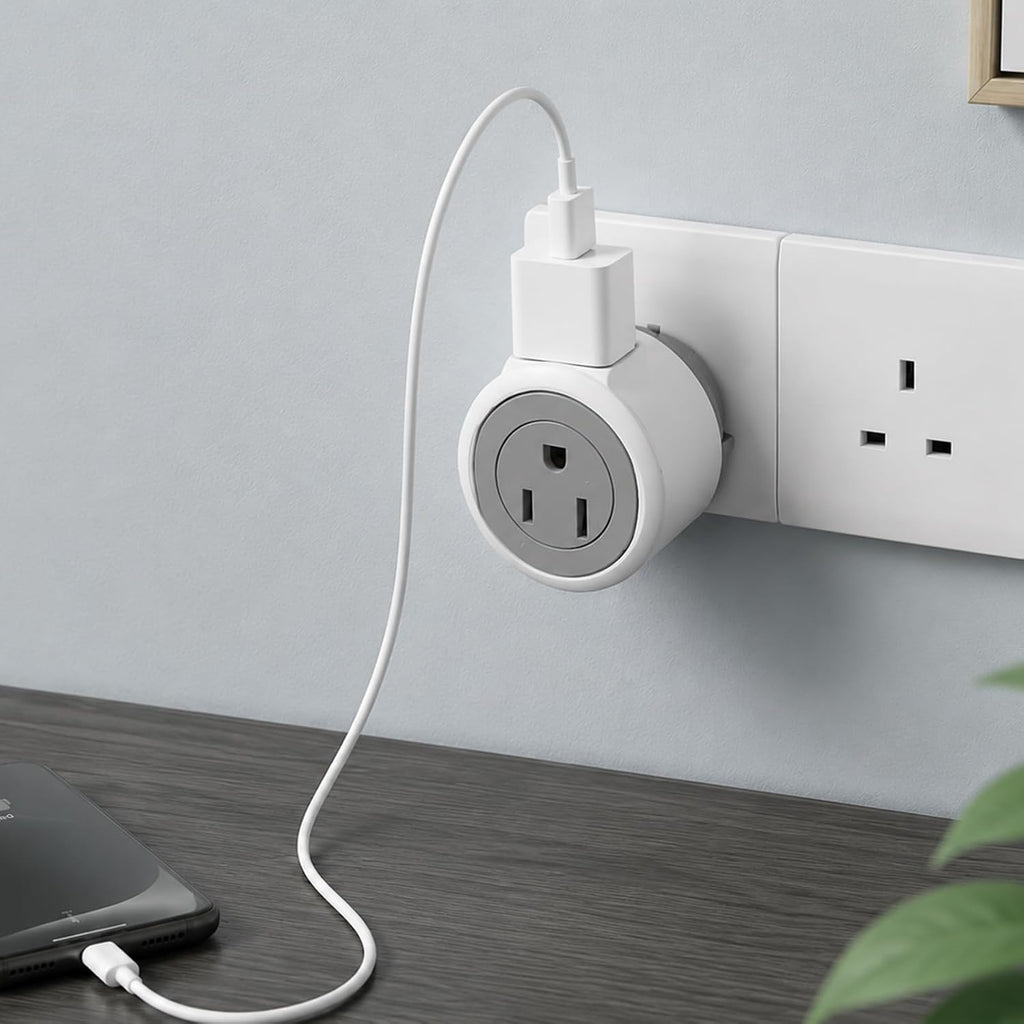 US to UK Plug Adapter, 2 in 1 USA to UK Travel Adaptor with 13A Fuse