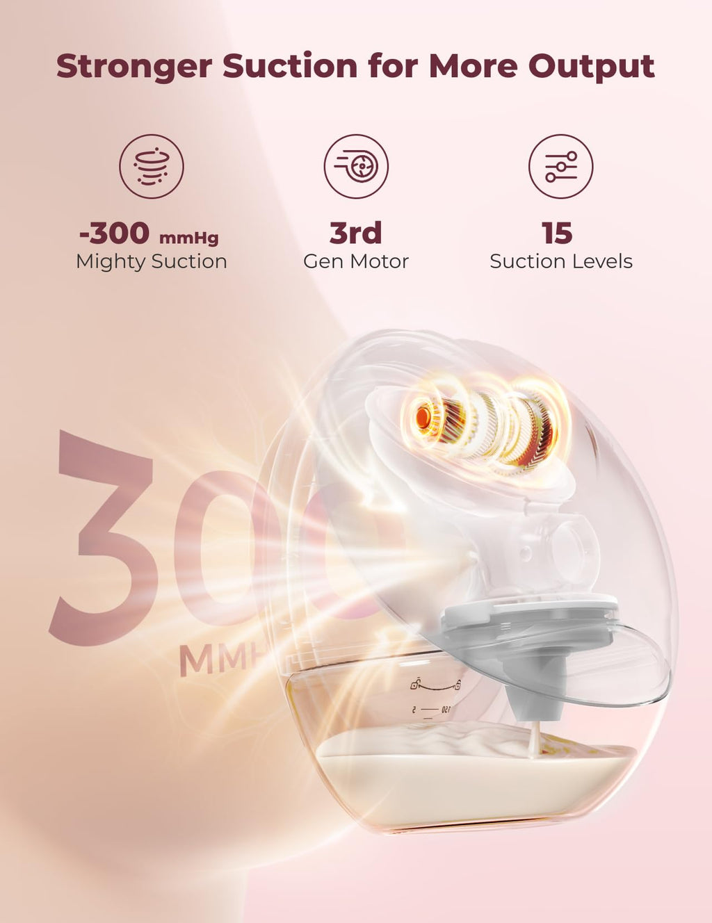 Momcozy M5 Smart Wearable Breast Pump, Double Pack, Gray