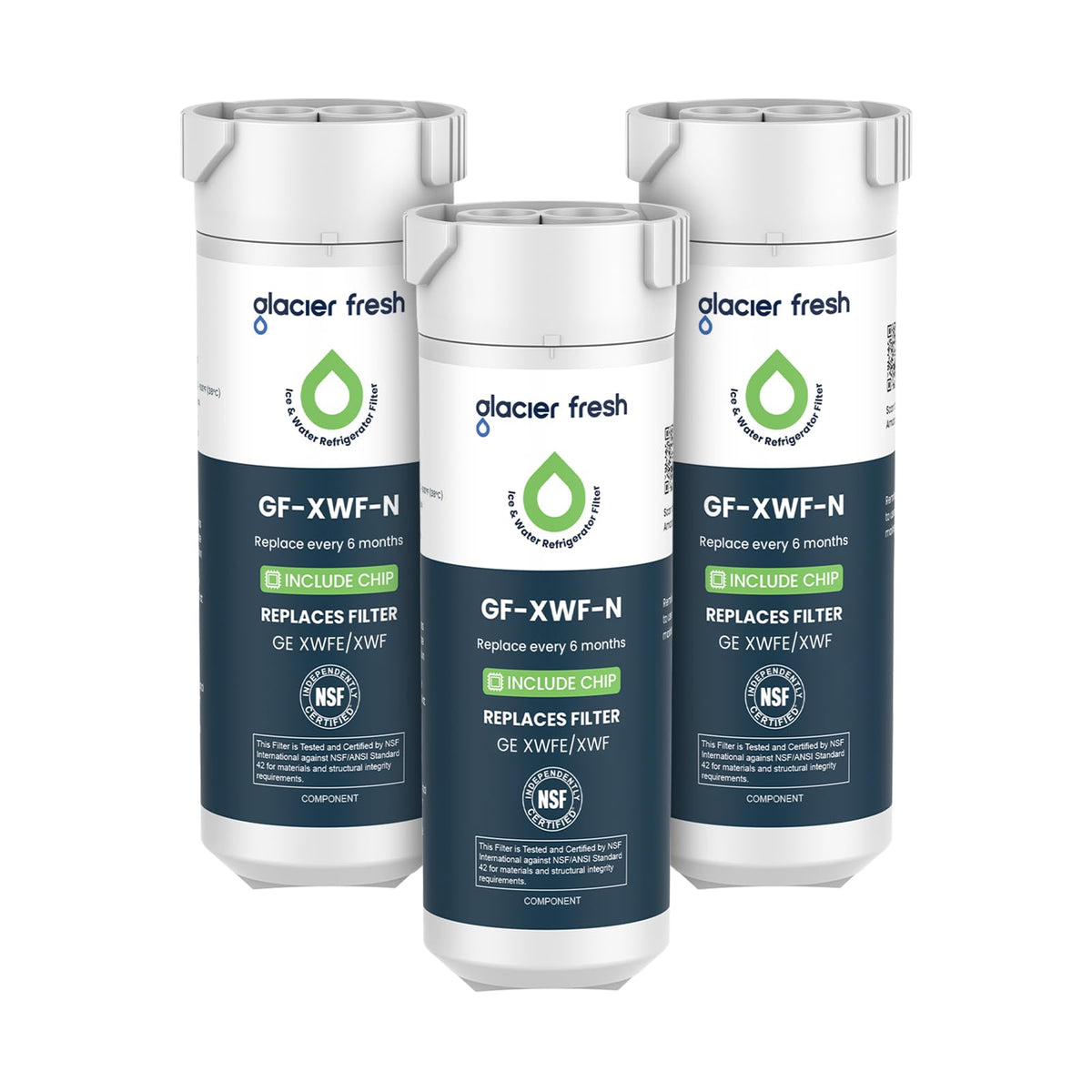 GLACIER FRESH XWFE (Built-in CHIP) Refrigerator Water Filter Pack of 1