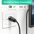 Ancable TV Aerial Cable with Coaxial Adapter 1M White TV Ariel Lead