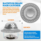 zaa Shower Drain Hair Catcher Bathtub Drain Strainer Sink Drain Protector