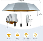 TechRise Umbrella, Compact Strong Windproof Automatic Umbrellas, Folding Lightweight, Portable Travel Golf Umbrella for Rain