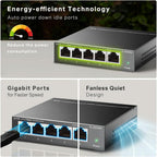 TP-Link TL-SG105S 5-Port Gigabit Network Switch, Metal Ethernet Splitter