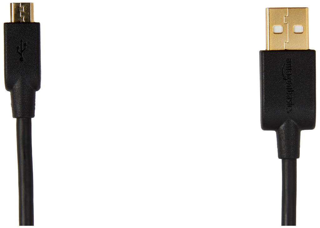 Amazon Basics 5-Pack Micro USB Cable, USB 2.0, 3 m, Black
