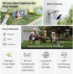 Tapo TC46 4K 8MP Pan/Tilt Outdoor Security Camera CCTV Camera