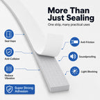 EVA Weather Stripping Foam Insulation Tape with Adhesive Foam Door Seal Weather Strip for Door Frame/Window/Gaps/Insulation/Buffer