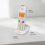 Vtech SA3100 Corded Senior Phone for Elderly with High-Contrast Large Buttons,Multilingual Talking Digits,Visual Ringer,Speed Dial,Speakerphone,No AC Power,Earpiece and Speakerphone Volume Control