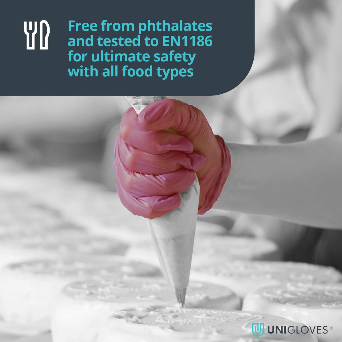 UNIGLOVES Black Pearl Nitrile Examination Gloves - Multipurpose, Powder Free and Latex Free Disposable Gloves - Box of 100 Gloves, Black, Large (GP0034)