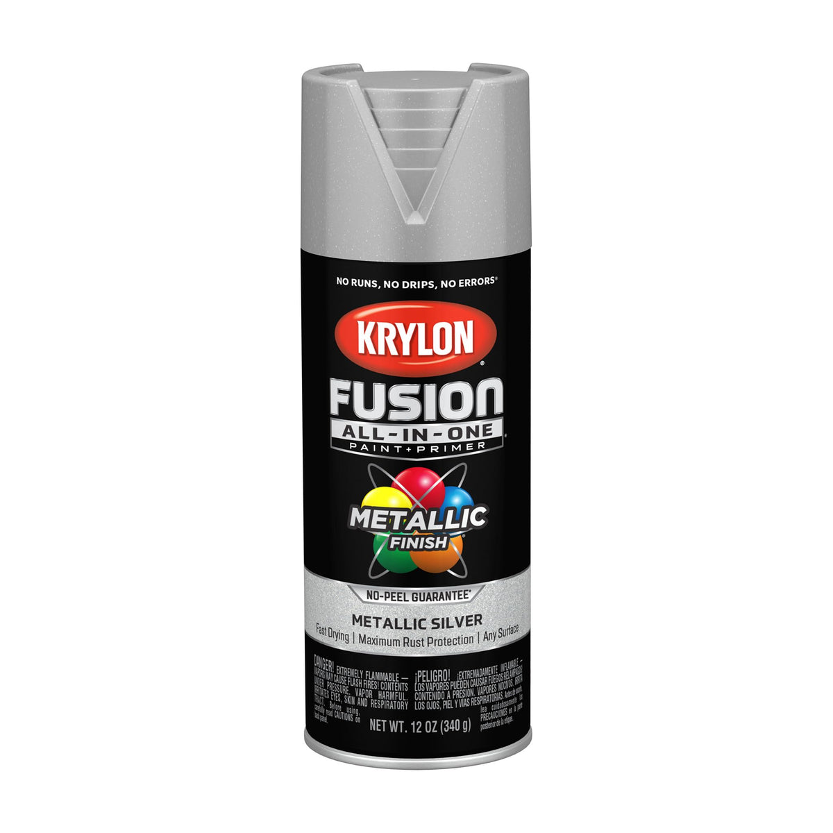 Krylon Fusion All-In-One, Metallic, Black Stainless Steel, 12 oz