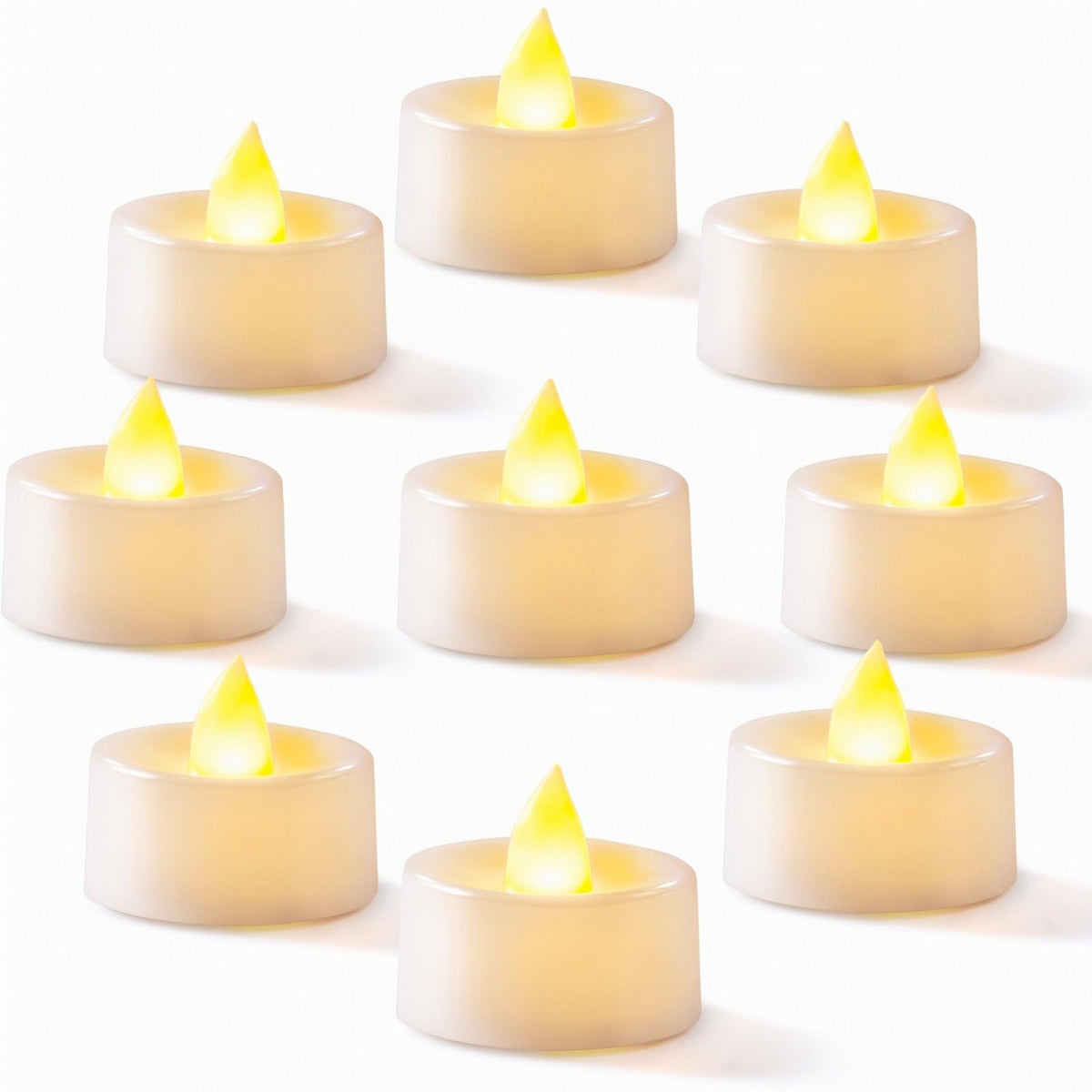 Homemory 50-Pack Black Flameless Battery Tealight Candles, 200+ Hours