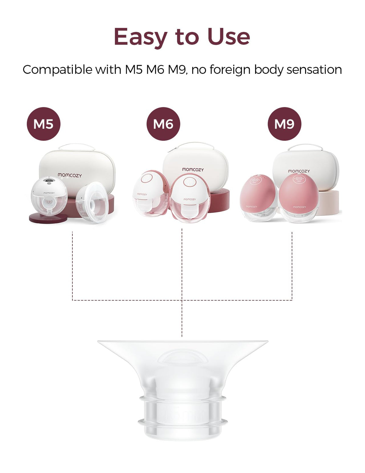 Momcozy M5 Smart Wearable Breast Pump, Double Pack, Gray