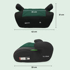 My Babiie MBCSB10 Booster Car Seat - Lightweight at 1kg, Approx. 6-12 Years (125-150cm, 22-36kg), R129, i-Size Backless Child Car Seat, Group 3, Compact, Portable, Ideal for Travel - Black