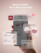 Momcozy M5 Smart Wearable Breast Pump, Double Pack, Gray