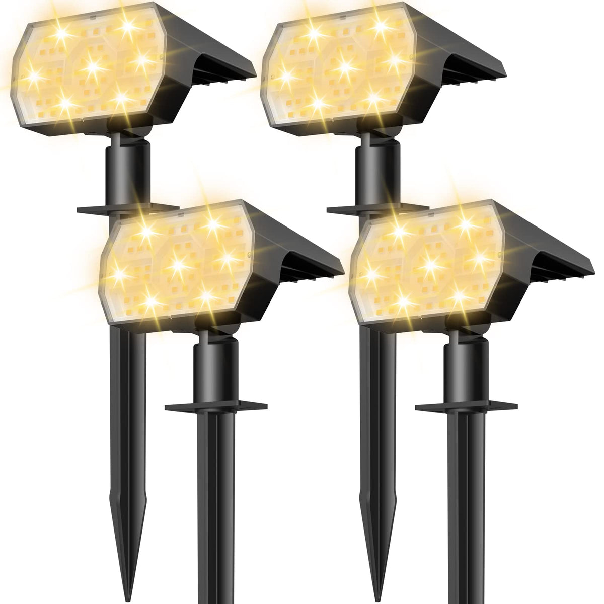 NYMPHY Solar Lights Outdoor Waterproof - 4 Pack (Cool White)