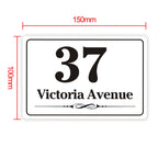 EDSG 4 x Wheelie Bin Stickers, Personalised Bin Numbers for Wheelie Bins, Custom Wheelies Bins Numbers Stickers, Number Sticker with House Number Street Name (Design 1)