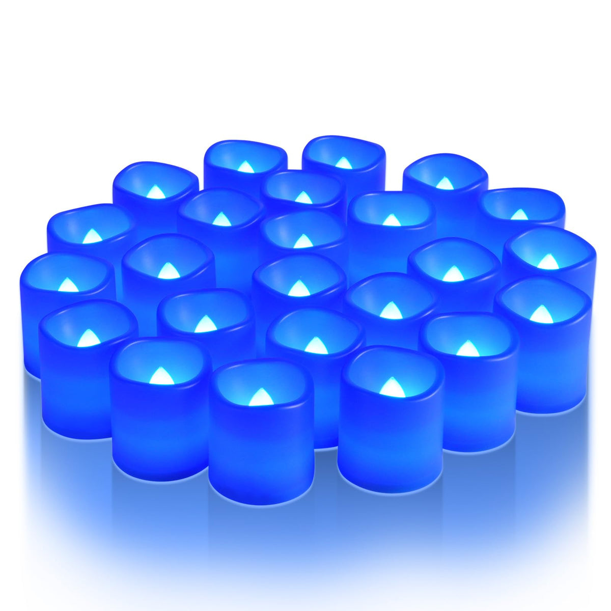 Homemory 24 Pack Red Flameless Flickering LED Votive Tealights Candles
