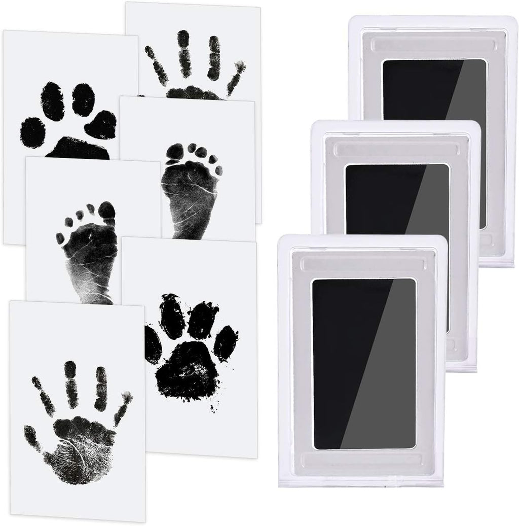 Nabance Baby Hand and Footprint Kit, 3 Inkless Print Pads, 6 Imprint Cards