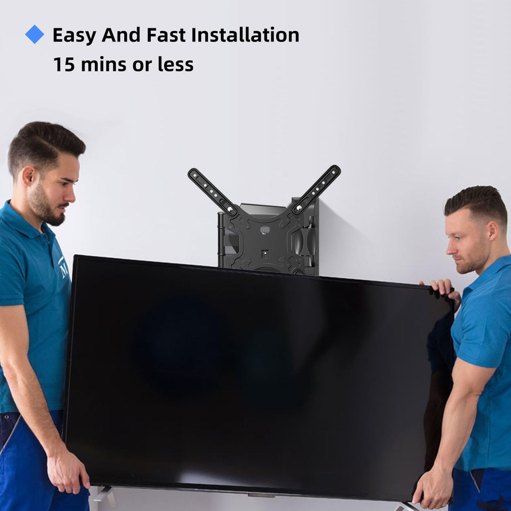 Suptek Full Motion TV Wall Mount Bracket for Most 13-30 inch TVs and Monitors, Flat and Curved TVs up to 28lbs, Tilt Swivel and 16.9 inch Extension, Max VESA 100x100mm, Black, MA2776