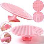 Baby Bath Brush, Baby Cradle Cap Brush, Silicone Massage Brush, Silicone Scrubbers Exfoliator Brush, Baby Skin Scrubbers Essential for Dry Skin, Cradle Cap and Eczema 2 Pack (Small-Blue&Green)