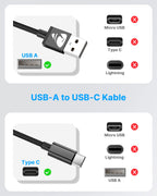 USB C Charger Cable 3M 2Pack Type C Charger Fast Charging 3A Lead Braided for Samsung Galaxy S23 S22 S21 S20 S10 S9 S8 A12 A13 A20e A21s A53 A70,Google Pixel 7 6,Huawei P30 P40,Sony Xperia,Switch,PS5