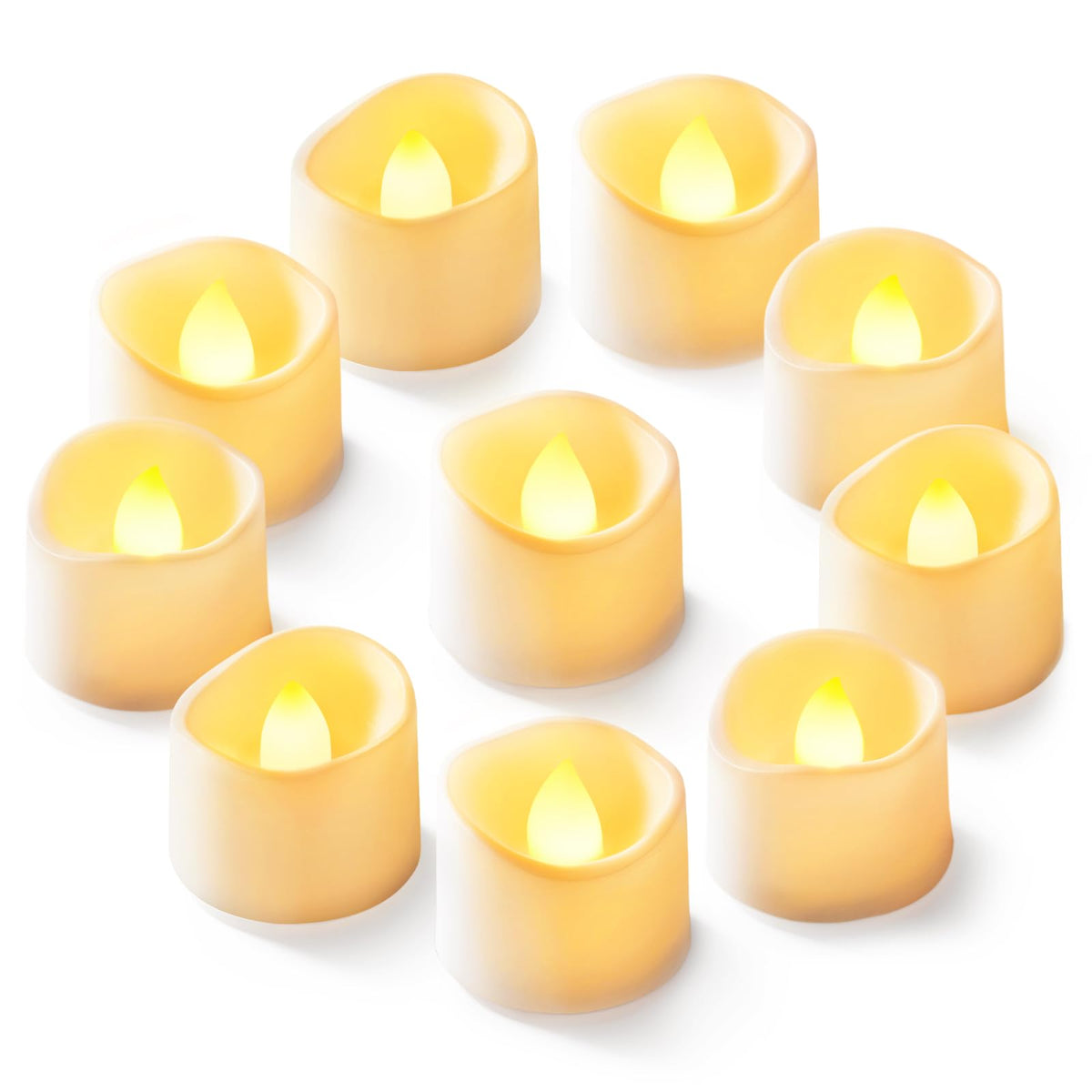 Homemory 24-Pack Flameless Tea Lights Candles Battery Operated, 200+ Hours